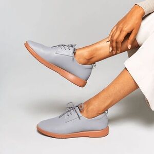 Ponto Pacific Leather Gray Lace-Up Shoes